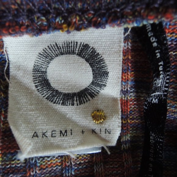 Anthro Akemi + Kim Zaka Bell Sleeve Top Purple Multicolor M - Picture 8 of 9